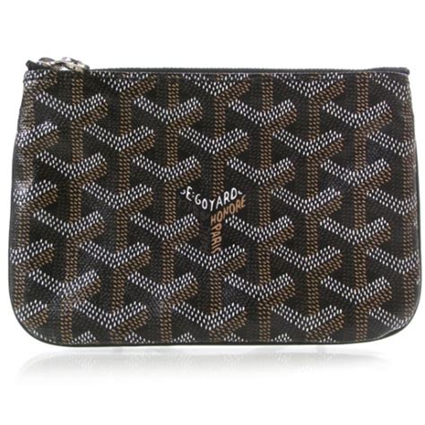 GOYARD Goyardine Coin Purse Black 16740 